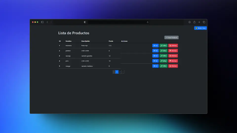 Laravel Simple CRUD - Gestión de Productos